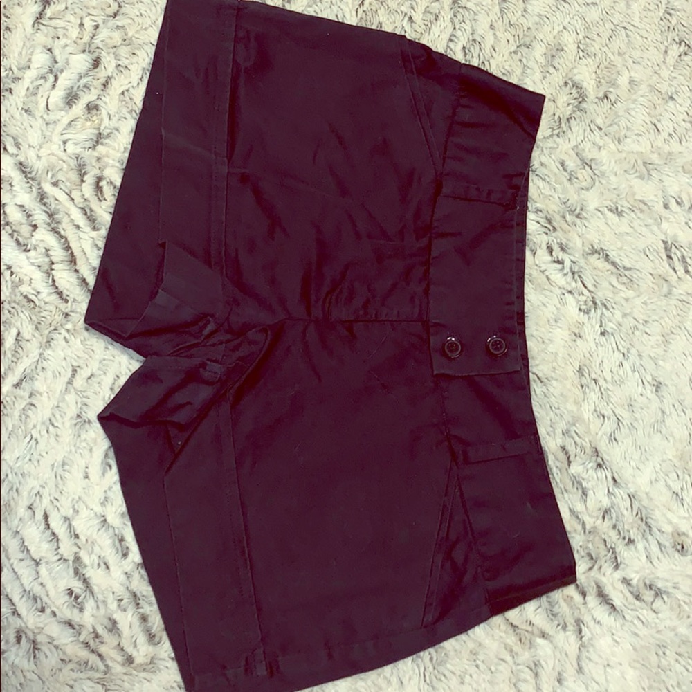 Tracy Evans navy blue shorts.